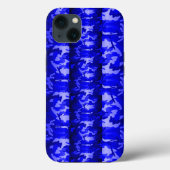 Coques Case-Mate iPhone Camo en bois bleu 3D (Verso)