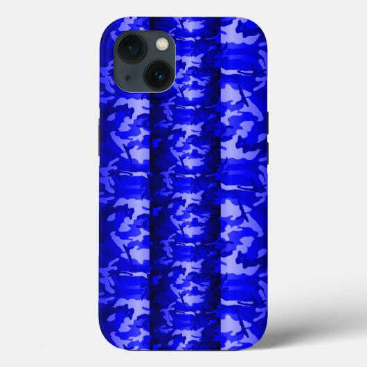 Coques Case-Mate iPhone Camo en bois bleu 3D (Verso)
