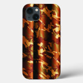 Coques Case-Mate iPhone Camo en bois de bronze 3D (Verso)