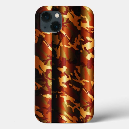 Coques Case-Mate iPhone Camo en bois de bronze 3D (Verso)