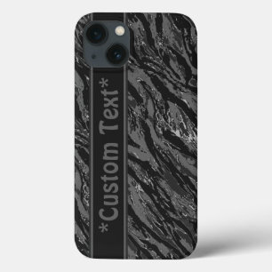 Coques Pour iPhone Camo en gris urbain avec texte personnalisé