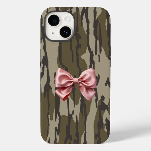 Coques Case-Mate iPhone Camo Fille Ruban Rose Arc Bas Camo Bottom Lands (Verso)