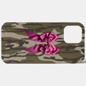 Coques Case-Mate iPhone Camo fille Ruban rose Arc Bas Camo Terres (Verso (horizontal))
