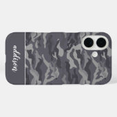Coques Case-Mate iPhone Camo gris foncé (Verso (horizontal))