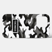 Coques Case-Mate iPhone Camo gris personnalisé (Verso (horizontal))