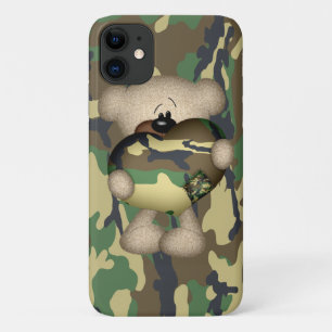 Etui iPhone Case-Mate Camo Heart Military Teddy Bear
