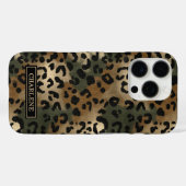 Coques Case-Mate iPhone Camo Leopard Print Monogrammed (Verso (horizontal))