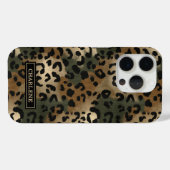 Coques Case-Mate iPhone Camo Leopard Print Monogrammed (Verso (horizontal))