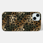 Coques Case-Mate iPhone Camo Leopard Print Monogrammed (Verso (horizontal))