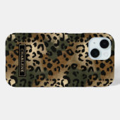 Coques Case-Mate iPhone Camo Leopard Print Monogrammed (Verso (horizontal))