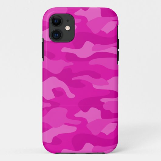 Coques Case-Mate iPhone Camo Monocolor Rose choquant (Dos)