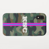 Coques Case-Mate iPhone Camo Motif Téléphone avec le rose (Dos (Horizontal))