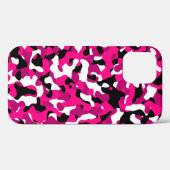 Coques Case-Mate iPhone camo noir rose et blanc (Verso (horizontal))