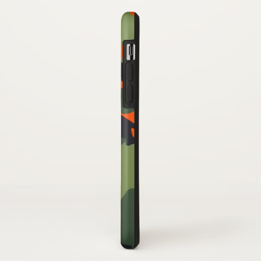 Coques Case-Mate iPhone Camo orange et vert de sécurité (Dos/Gauche)