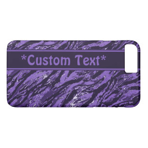 Case-Mate iPhone Case Camo rayé pourpre avec le texte fait sur commande