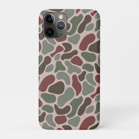 Coques Case-Mate iPhone Camo Rétro (rouge vert) (Dos)