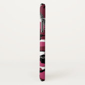 Coques Case-Mate iPhone Camo rose avec des étiquettes de chien (Dos/Droite)