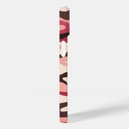 Coques Case-Mate iPhone Camo rose avec initiales (Verso / Droite)