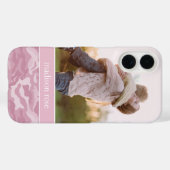 Coques Case-Mate iPhone Camo rose Cute Pastel Photo personnalisée (Verso (horizontal))