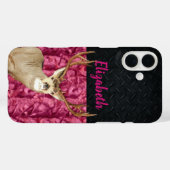 Coques Case-Mate iPhone Camo rose Mule Cerf Nom de chasse Sports (Verso (horizontal))