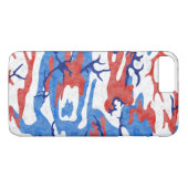 Coques Case-Mate iPhone Camo rouge et bleu détendu (Dos (Horizontal))
