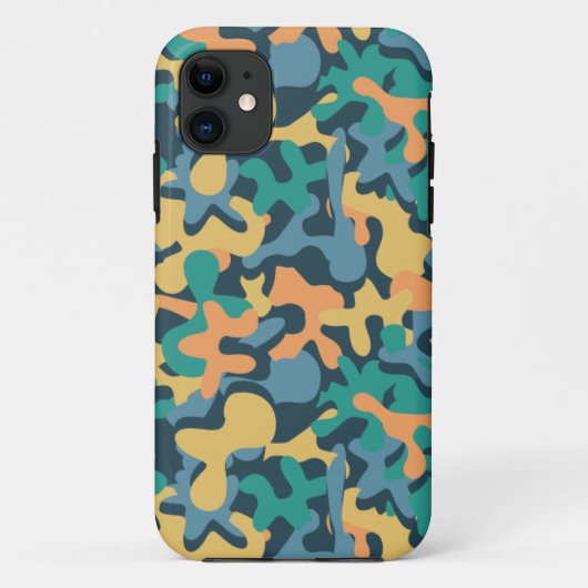 Coques Case-Mate iPhone Camo signature arc-en-ciel muet (Dos)