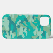 Coques Case-Mate iPhone Camo turquoise et bleu (Verso (horizontal))