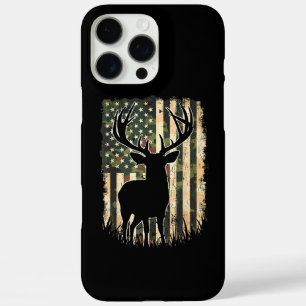 Coques iPhone 16 Pro Max Camo US Drapeau Chasse aux Cerfs Chasse au Camofla