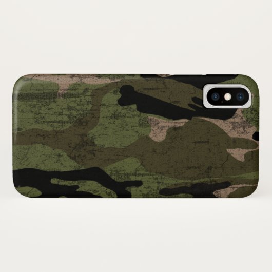 Coques Case-Mate iPhone Camo vert affligé (Dos (Horizontal))
