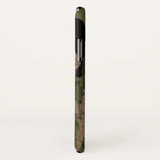 Coques Case-Mate iPhone Camo vert affligé (Dos/Droite)