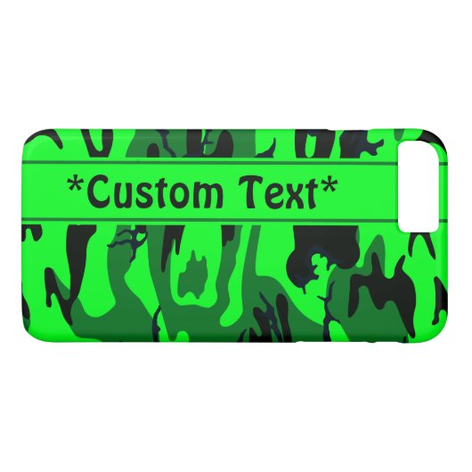 Coques Case-Mate iPhone Camo vert Alien avec texte personnalisé (Dos (Horizontal))