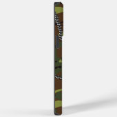 Coques Case-Mate iPhone Camo vert avec étiquette de chien (Verso / Droite)