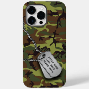 Coques Pour iPhone Camo vert avec l'étiquette de chien