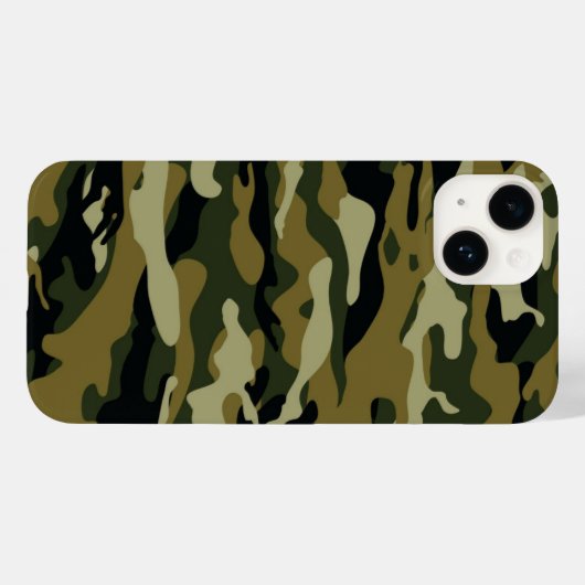 Coques Case-Mate iPhone Camo vert foncé (Verso (horizontal))