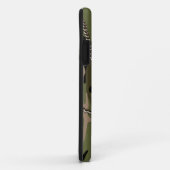 Coques Case-Mate iPhone Camo vert militaire avec l'étiquette de chien (Dos/Droite)