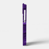 Coques Case-Mate iPhone Camo violet foncé avec texte personnalisé (Verso / Gauche)