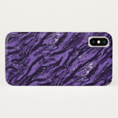 Coques Case-Mate iPhone Camo violet rayé (Dos (Horizontal))