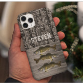 Coques Case-Mate iPhone Camo Walleye Nom de pêche Hommes Cool sportif