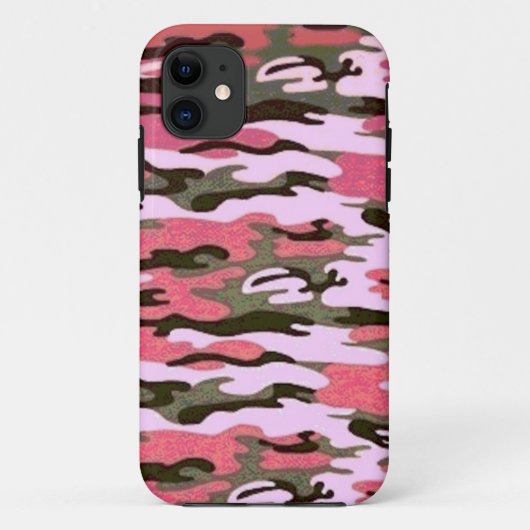 Coques Case-Mate iPhone Camoflauge rose et vert (Dos)