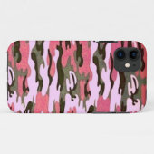 Coques Case-Mate iPhone Camoflauge rose et vert (Dos (Horizontal))