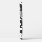 Coques Case-Mate iPhone camouflage abstrait style doodé, noir (Verso / Droite)