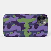 Coques Case-Mate iPhone Camouflage abstrait vert violet et bleu (Dos (Horizontal))