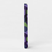Coques Case-Mate iPhone Camouflage abstrait vert violet et bleu (Dos/Gauche)