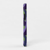 Coques Case-Mate iPhone Camouflage abstrait vert violet et bleu (Dos/Droite)