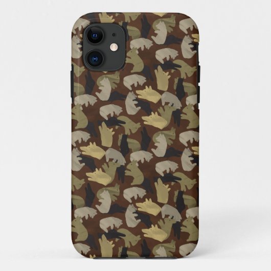 Coques Case-Mate iPhone Camouflage animal Silhouette Brown (Dos)