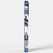 Coques Case-Mate iPhone Camouflage armée Monogramme bleu (Verso / Droite)