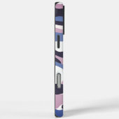 Coques Case-Mate iPhone Camouflage armée Monogramme bleu rose (Verso / Droite)
