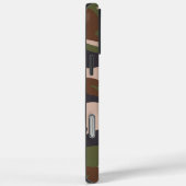 Coques Case-Mate iPhone Camouflage Armée Monogramme Vert Brown (Verso / Droite)