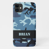 Coques Case-Mate iPhone Camouflage bleu (Dos)