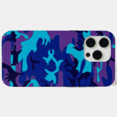 Coques Case-Mate iPhone Camouflage bleu foncé et violet (Verso (horizontal))